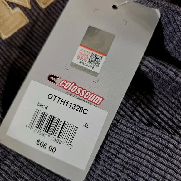 Colosseum Charcoal Michigan Wolverines OHT Military Appreciation Henley - XL - Picture 4 of 6